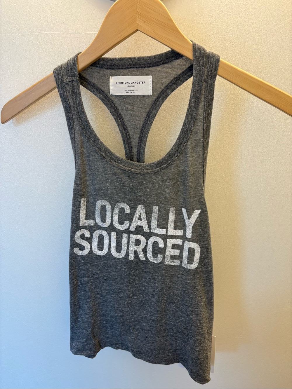 Spiritual Gangster Gray 'Locally Sourced' Racerback Tank